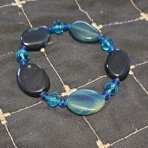 Blue Beaded Bracelet